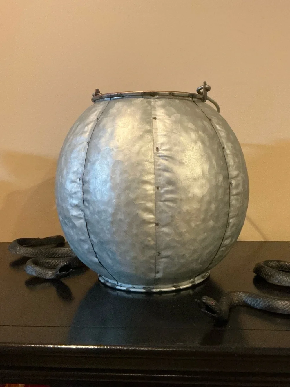 Galvanized Halloween Jack-o-Lantern Luminaria 🎃